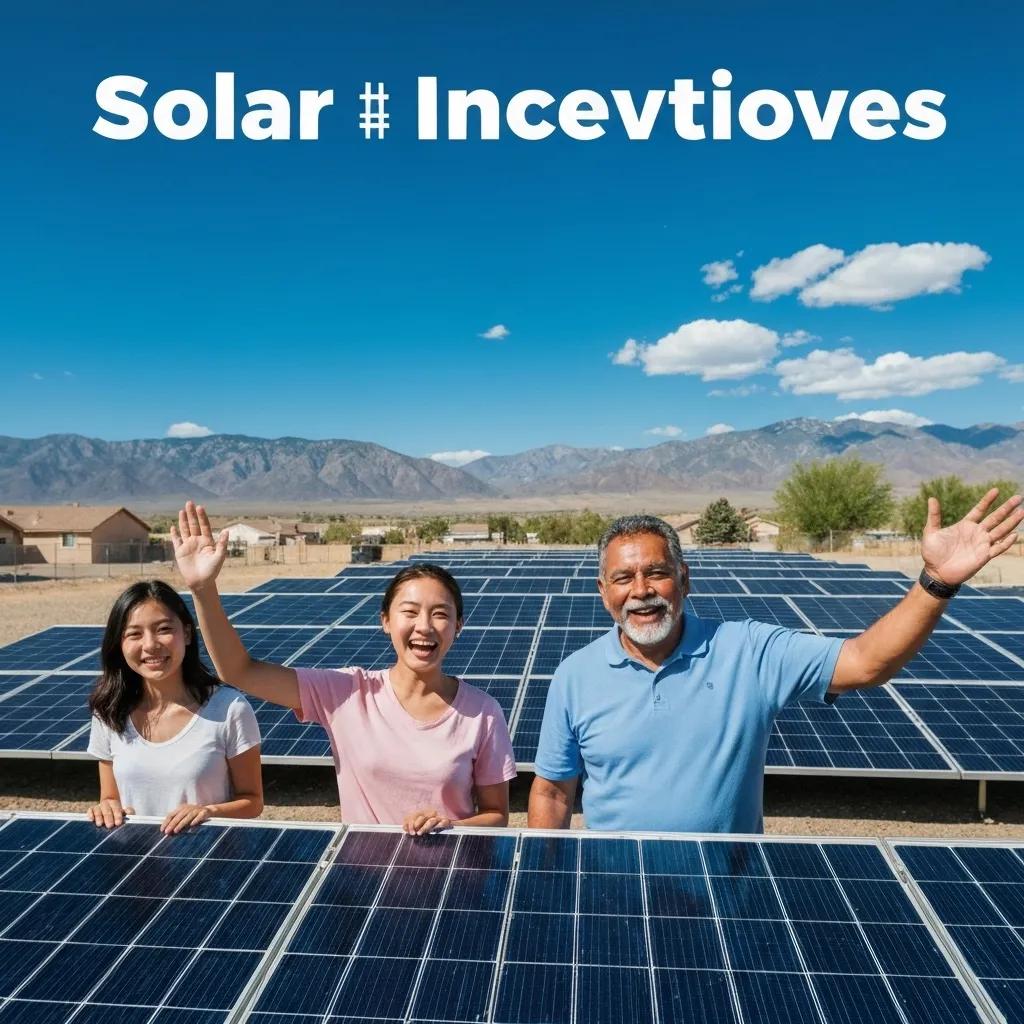 Happy homeowners celebrating their new solar panel installation and the financial benefits of solar incentives in Las Vegas