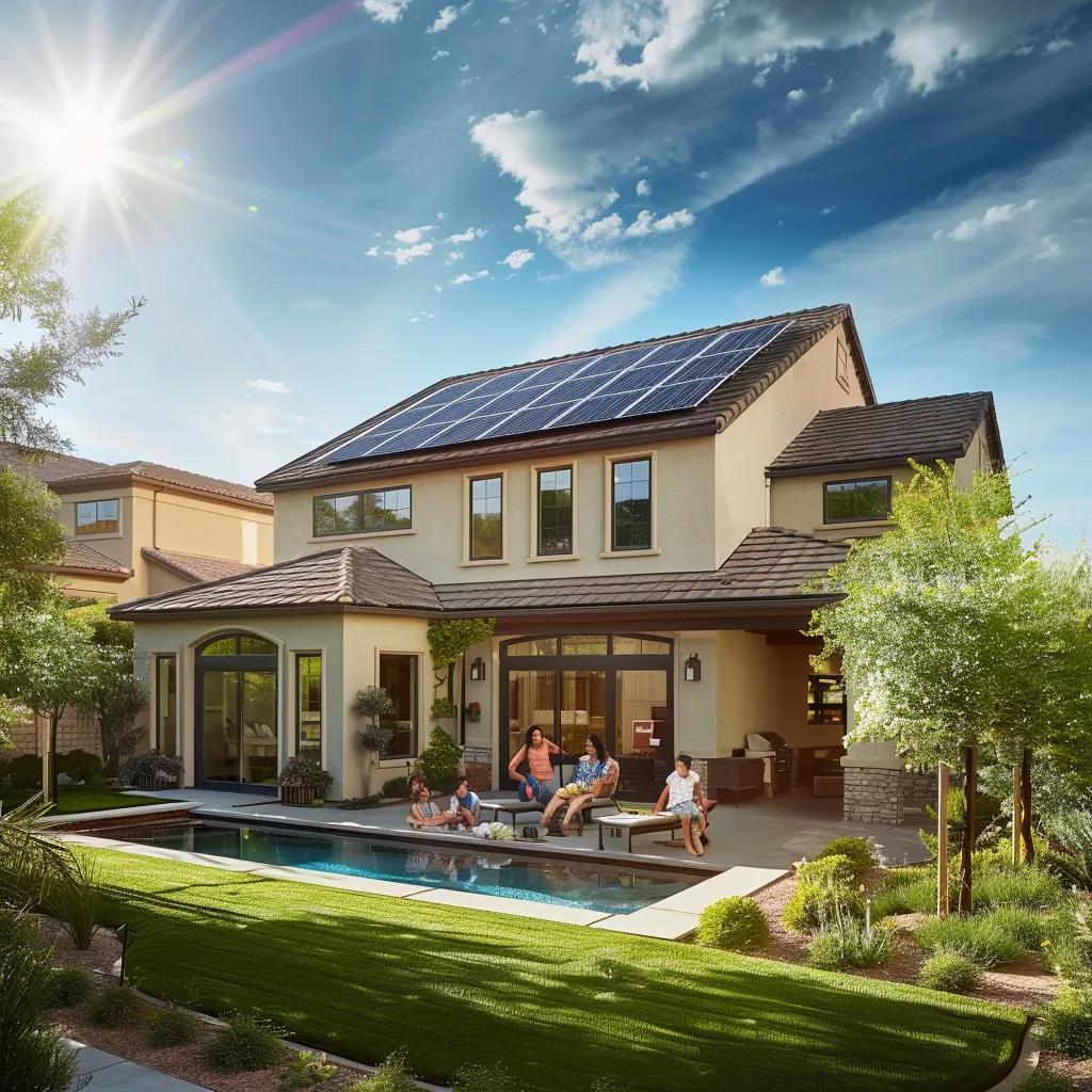 Residential solar panel installation in Las Vegas highlighting clean energy benefits