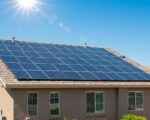 Solar panels on a modern Las Vegas home under bright sunlight, symbolizing energy savings and sustainability